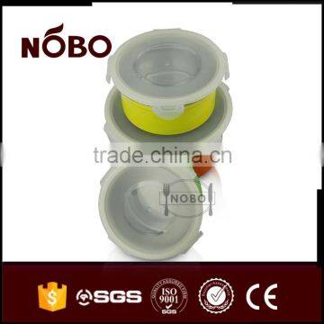 3pcs Colorize Stainelss Steel Coating Crisper Box Set With Airtight Lid photo-6