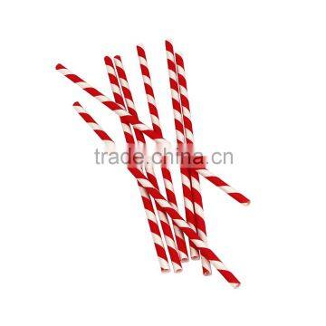 Red Stripe Paper Straw