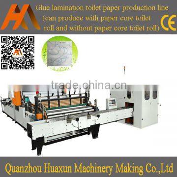 Automatic edge trimming embossed rewinding toilet paper roll machinery price