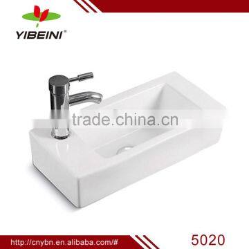 Ceramic wall hung basin sanitary ware art basin