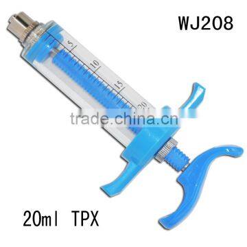 WJ208 20ml TPX adjustable plasitc steel syringe