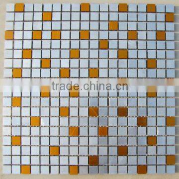 MA05 Factory price new style kitchen backsplash brushed aluminium mosaic tile