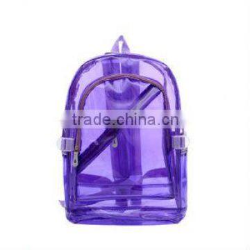 2013 new candy color transparent backpack . jelly backpack. fluorescent color transparent male and female students book