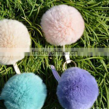 New Arrival Big Soft Rabbit Fur Ball Key Chain photo-5