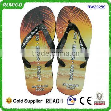 Wholesale Entire Black EVA Sublimation/Heat Transfer Printing Flip Flops