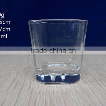 square glass water cup & tumbler