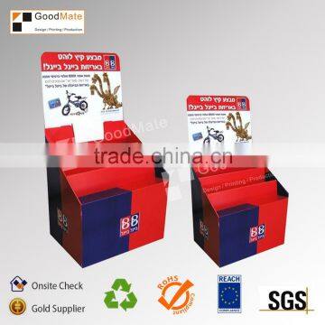 Retail product corrugated counter display boxes