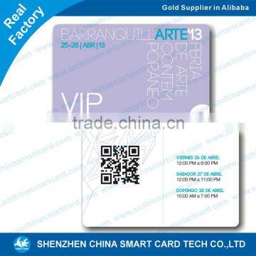 printed plastic pvc qr code loyalty cards