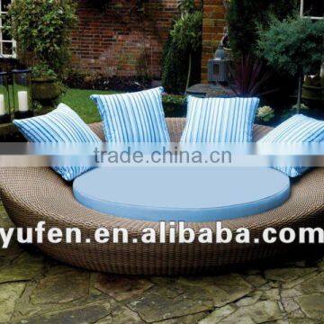 Foshan modern round wicker sofa bed