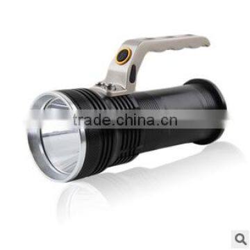 High output rechargeable tactical flashlight