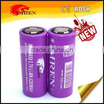 Wholesale!IMREN 18650 4200mah 60A 18650 rechargeable battery Imren for mod