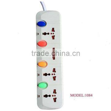 4 Gang Independent Switch Extension Cord Socket With safety guard sheet