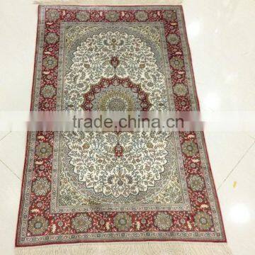 Persian classic handmade silk carpet rug hand knotted rug