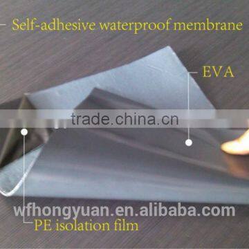 self-adhesive bitumen waterproof membrane/roofing underlayment/asphalt roofing felt