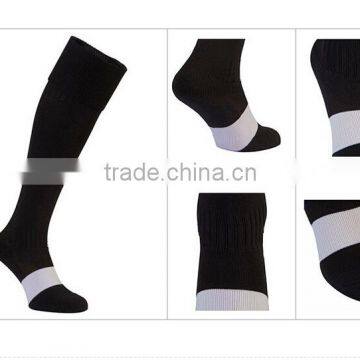 wholesale soccer socks with nylon spandex fabric 100% cotton sole