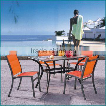 Aluminum frame metal dining table legs and chairJJ-065TC