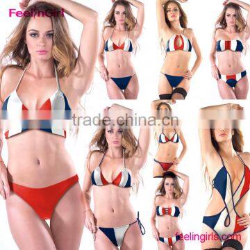 Wholesale France Flag OEM Sexy Young Girl Bikini