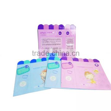 Custom printed aluminum foil inside bag facial mask packaging