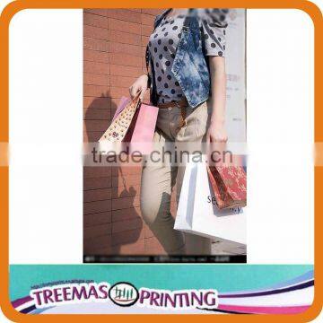 hot stamped logo paper shopping bag