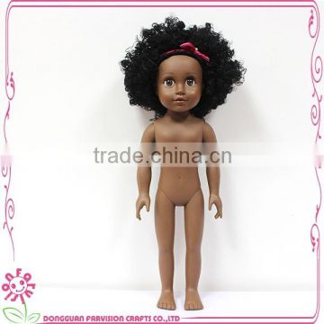 Black skinny Doll Full Vinyl 18 inch Naked Vinyl Craft Dolls