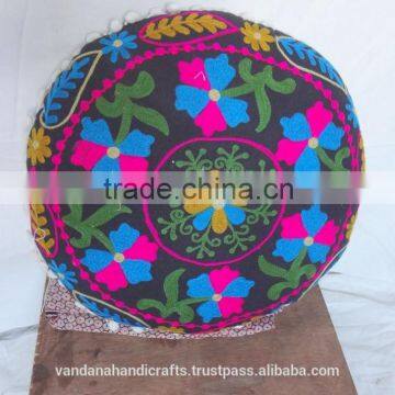 Indian Uzbek Suzani Floor Cushion Cover Manufacture in India