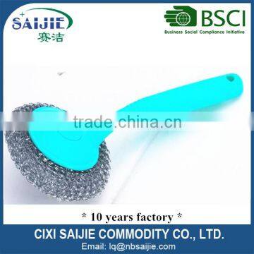 Superior plastic handle galvanized scrubber