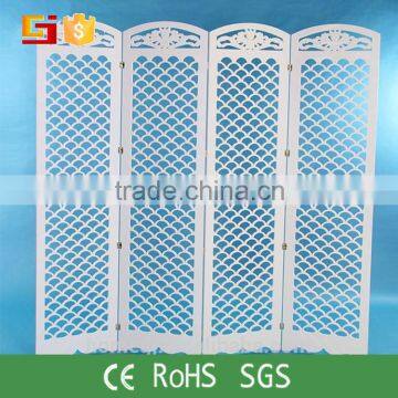Living room decor clear plastic shelf divider white screen