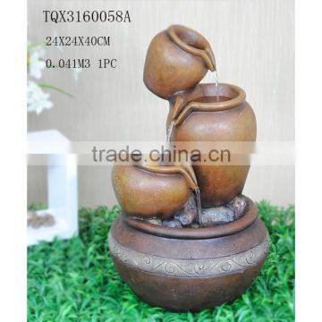 Decorative pot indoor garden water fountain
