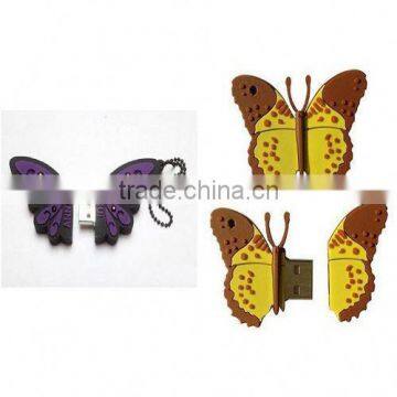 2014 new product wholesale butterfly pen drive free samples made in china