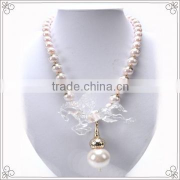 2014 Resin Horse White Pearl Necklace For Women Garment Accessories