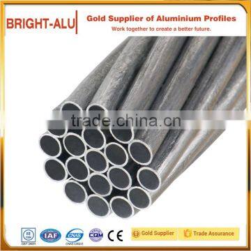 High quality extruded aluminum round hollow tube with silver color coated