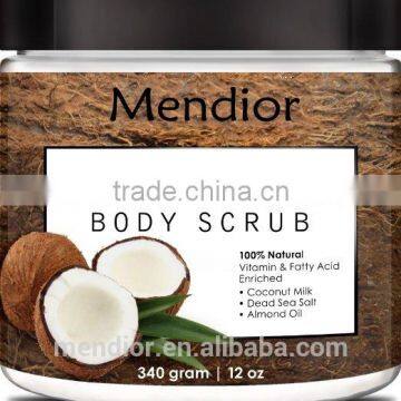 Mendior Container Coconut Milk Body Scrub Exfoliates, Moisturizes OEM Custom Brand photo-2