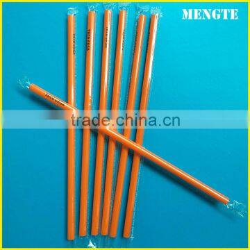 Orange or red drinking straw printed