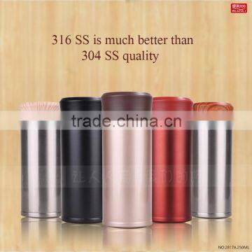 316 stainless steel double wall vacuum flask portable bottle