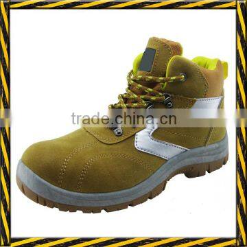 Microfiber leather PVC sole mens safety footwear