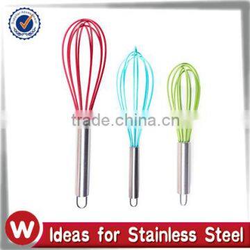 Silicone Egg Whisk With Stainless Steel Handle