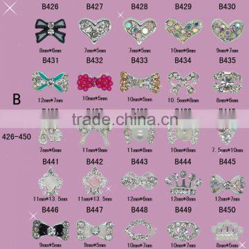 2016 Fashion 3D Nail Art Tips Decoration Alloy Nail Jewelry Glitter Rhinestone