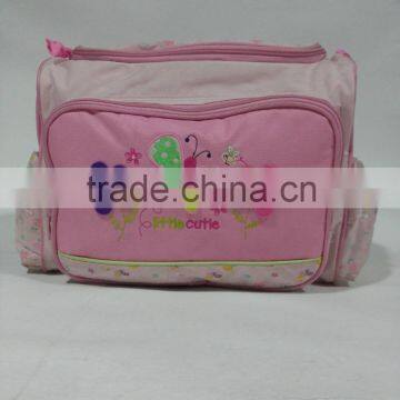 Pink cute diaper wet bag baby changing bag with porkets