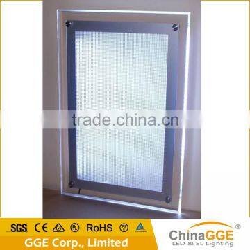 Indoor advertising led acrylic crystal light box backlit lighting frame battery