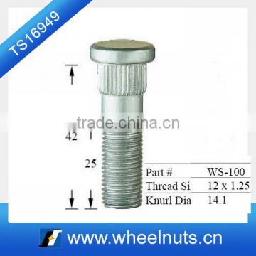 10.9 or 12.9 grade wheel stud