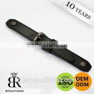 Fancy Black Leather Belt no Buckle for Girls Brightness G1-80008