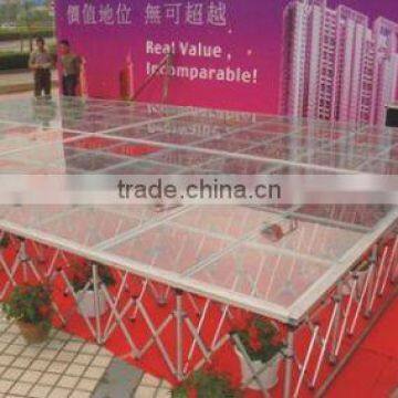 portable stage aluminum stage glass stage