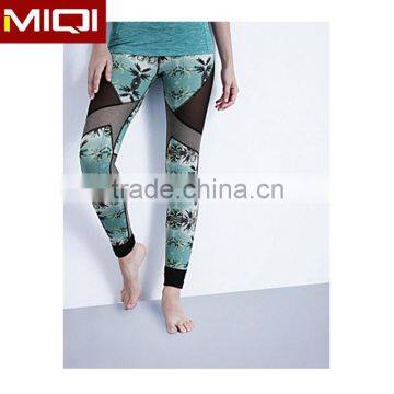 Ladies Sublimation And Mesh Full Length Leggings Fitness For Sports Activities