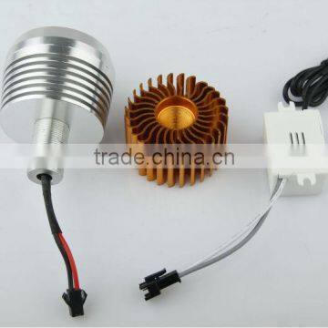 Auto Parts 10w Led Motorcycle Headlight Driving /flashlight With Blue Silver Housing photo-3