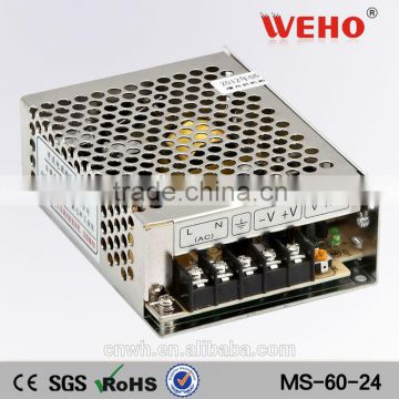 CE RoHS approved 24v mini power supply 60w dc smps