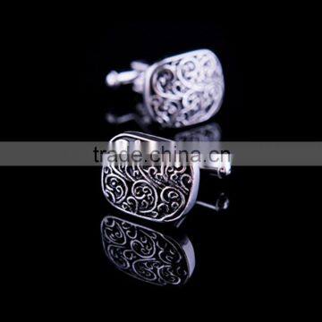 Silver Gold Black Painting Men's Cuff Links Wedding Party Antique Cufflinks for Sale photo-2