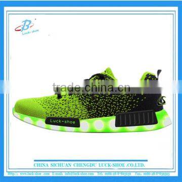 High Quality Luminous Rubber Sole LED Running Shoe