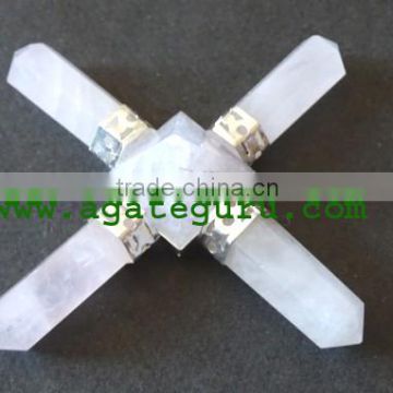 Light Rose Quartz pyramid generator : Wholesale Gemstone