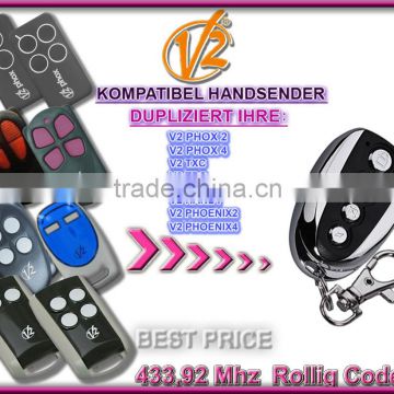 V2 remote for PHOX2,PHOX4,TXC,TRC,TSC4,HANDY,PHOENIX2,PHOENIX4 Rolling code 433,92mhz