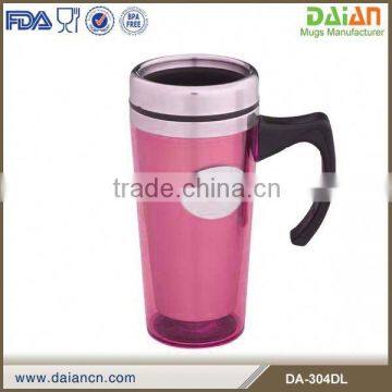 Designed Beautiful Double Wall Insulated Plasticl Coffee Mugs With Handle photo-5